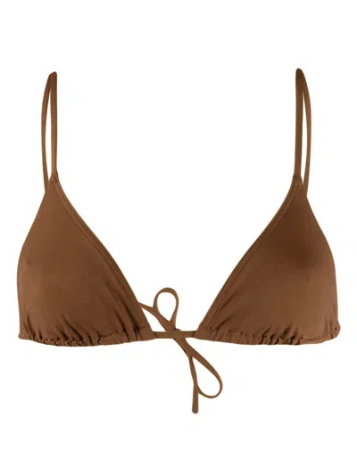 Eres Mouna Triangle-cup Bikini Top In Caramelo