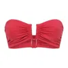Eres Bandeau Bikini Top With Bust Shirring In Multicolor