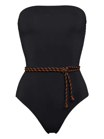 Eres Majorette Tie-waist Bustier Swimsuit In Ultra Caramelo