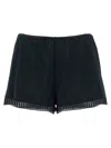 Eres Sylvie Graphic Lace-trim Short In Black