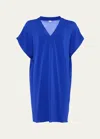 Eres Tali V-neck Tunic Dress In Indigo