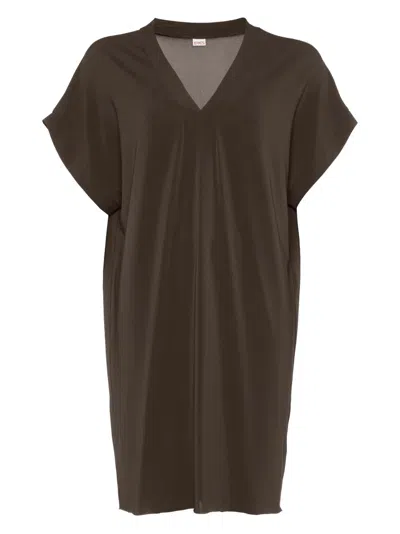 Eres Tali V-neck Tunic Dress In Grey