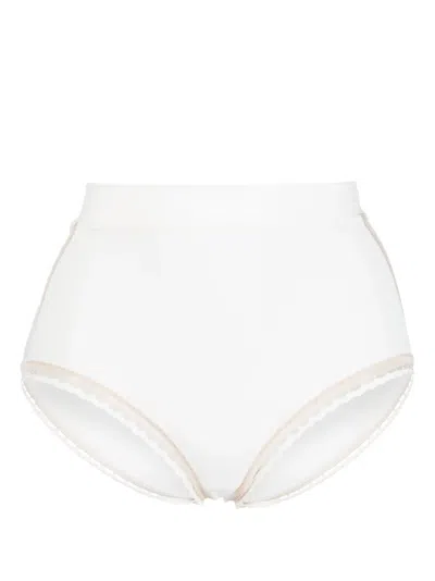 Eres Tempo High-waist Lace-trim Briefs In White