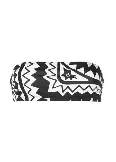 Eres Terre Bandeau Bikini Top Imprime Tribu In Multi