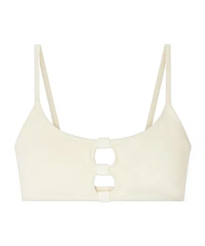 Eres Thin Strap Bikini Top In White