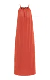 Eres Tiana Bead-embellished Crepe-jersey Maxi Dress In Orange