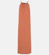 Eres Tiana Bead-embellished Crepe-jersey Maxi Dress In Neutrals