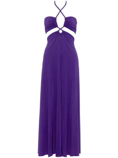 Eres Tina Halterneck Maxi Dress In Purple
