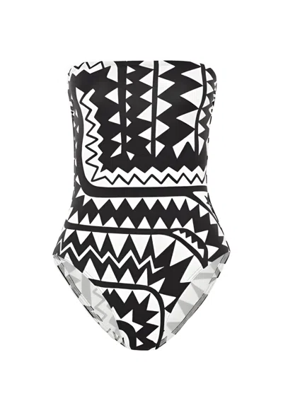 Eres Totem Bustier One Piece Swimsuit Imprime Tribu In Multi