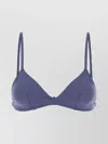 Eres Women Blu Stretch Nylon Tourbillon Bikini Top In Blue