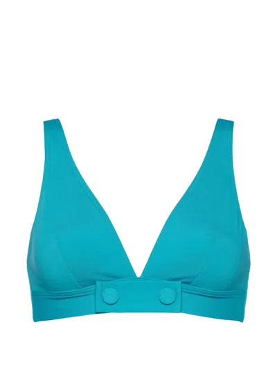 Eres Triangle-cup Bikini Top In Blue