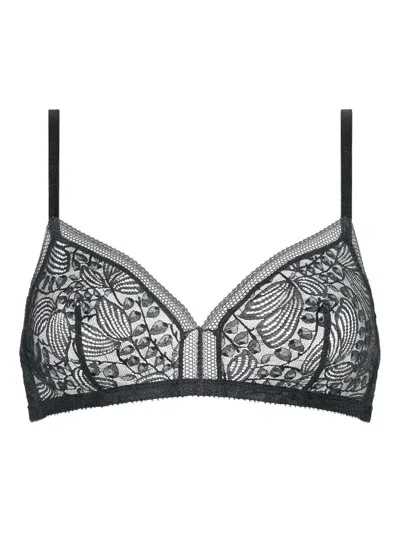 Eres Triangle-shape Lace Bra In Black