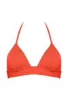 Eres Triangle-cup Button-detail Bikini Top In Orange