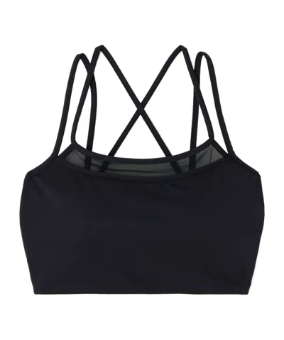 Eres Trimmed Stretch-jersey Sports Bra In Black