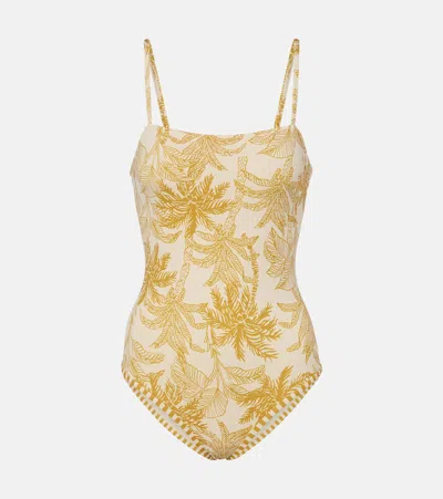 Eres Tropical Printed Swimsuit In Yellow