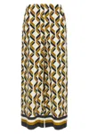 Eres Tube Patterned Silk Twill Wide-leg Pants In Brown