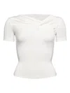 Eres Twist-detail Short-sleeved Top In White
