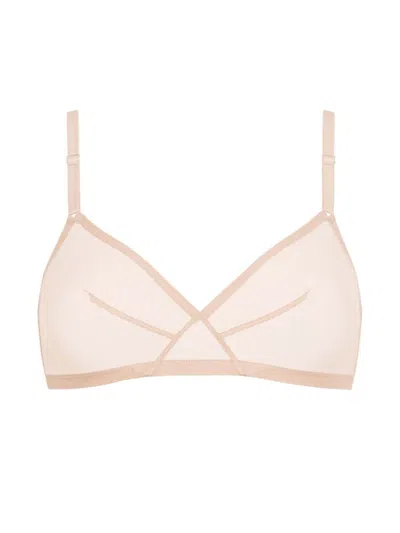 Eres Bel Sheer Tulle Triangle Bra In Make Up