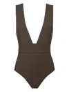 Eres Pigment V-neck Swimsuit In Volcan