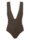 Eres Pigment V-neck Swimsuit In Volcan