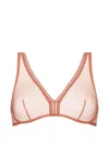 Eres Underwire Triangle Mesh Bra In Orange