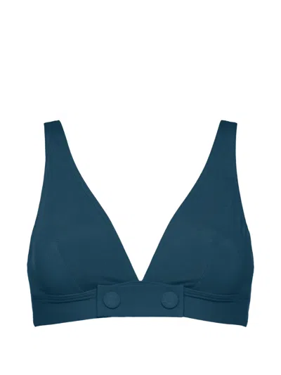 Eres V-neck Bikini Top In Blue