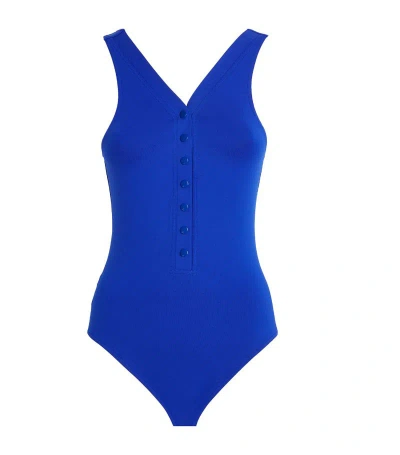 Eres V-neck Icône Swimsuit In Blue