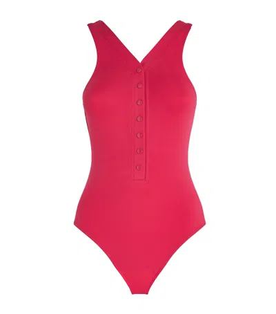 Eres V-neck Icône Swimsuit In Pink