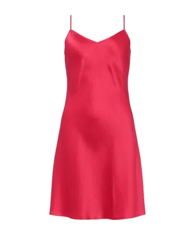 Eres Nouba Silk Slip Dress In Red