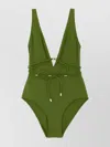 Eres V-neckline Swimsuit With Waist Tie Detail