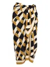 Eres Vibration Silk Pareo Skirt In Black