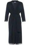 Eres Violette Graph Long Robe In Multicolor
