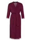 Eres Violette Lace-trimmed Robe In Purple