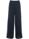 Eres Virginie Graphic Lace Panel Trousers In Blue