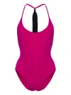 Eres Virtuosa Patchwork-strap Swimsuit In Pink