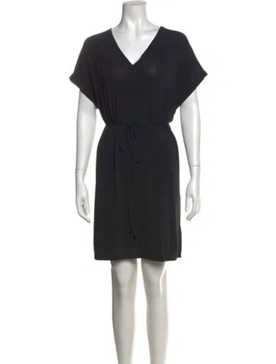 Pre-owned Eres V-neck Knee-length Dress In Blue