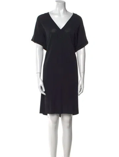 Pre-owned Eres V-neck Mini Dress In Black