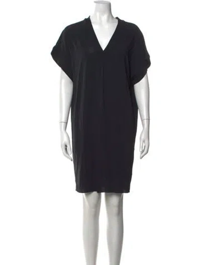 Pre-owned Eres V-neck Mini Dress In Black