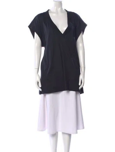 Pre-owned Eres V-neck Mini Dress In Blue