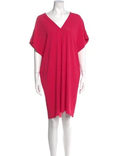 Pre-owned Eres V-neck Mini Dress In Pink