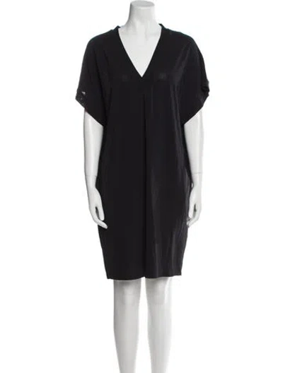Pre-owned Eres V-neck Mini Dress W/ Tags In Black