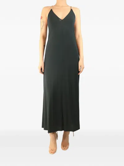 Pre-owned Eres V-neck Slip Dress In Gray