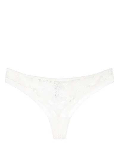 Eres Voile Tanga Lace Briefs In White