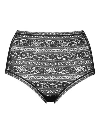 Eres Voilette High-waisted Lace Briefs In Black