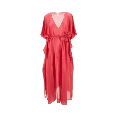 Eres 'voilier' Cotton Kaftan In Pink