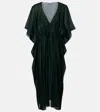 Eres Voilier Cotton Voile Kaftan In Green