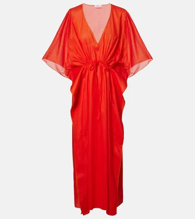Eres Voilier Cotton Voile Kaftan In Orange