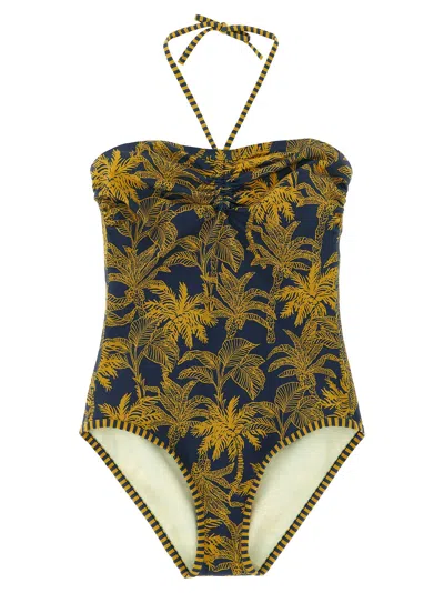 Eres Voyage Océan Tropical Print One-piece Swimsuit In Navy