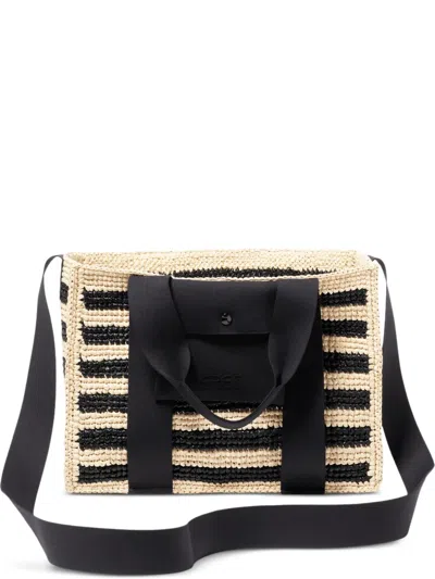 Eres Voyageur Striped Raffia Tote Bag In Multi