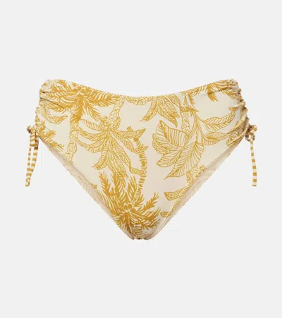 Eres Voyageuse Printed Bikini Bottoms In Yellow